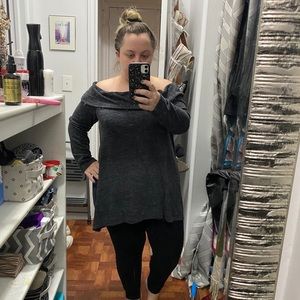 Torrid Off the Shoulder Grey Tunic